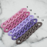 50pcs Rubber Colors Acrylic Buckle Beads DIY Chains Accessories