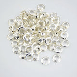 500pcs 925 Silver Plated Beads Grommet for European Glass Beads 9.5x3.5mm