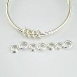 500pcs 925 Silver Plated Beads Grommet for European Glass Beads 9.5x3.5mm