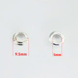 500pcs 925 Silver Plated Beads Grommet for European Glass Beads 9.5x3.5mm