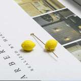 56mm Czech Glass Lemon Pendant DIY Earrings Making 4pcs