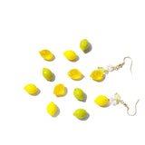 56mm Czech Glass Lemon Pendant DIY Earrings Making 4pcs