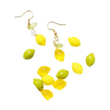 56mm Czech Glass Lemon Pendant DIY Earrings Making 4pcs
