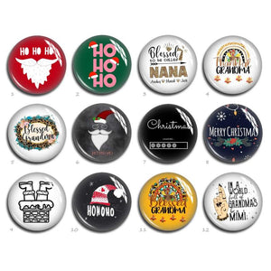 Christmas Cabochon Santa Gnome Glass Dome Picture Bead