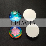 Geometry Glass Cabochons Round DIY Jewelry Making Findings Accessories