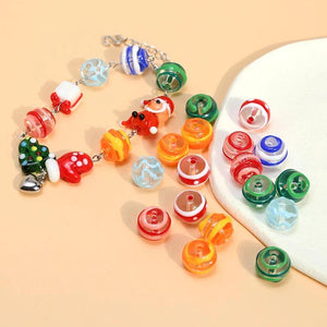 Glass Christmas Beads DIY Jewelry Earrings Bracelet Accessories