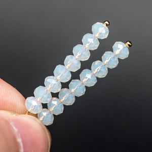 Opalite 3x4mm Crystal Glass Faceted Beads - 145Pcs
