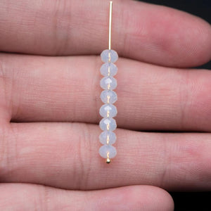 Opalite 3x4mm Crystal Glass Faceted Beads - 145Pcs