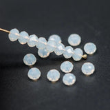 Opalite 3x4mm Crystal Glass Faceted Beads - 145Pcs
