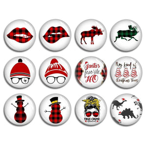 Christmas Cabochon Glass Dome Image Beads - FJ2400