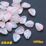 50pcs Glass Leaves Petals Charm Beads Connectors DIY Earrings Jewelry Making