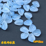50pcs Glass Leaves Petals Charm Beads Connectors DIY Earrings Jewelry Making