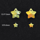 20PCS Crystal Glass Star Pendants for DIY Jewelry Making