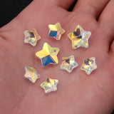 20PCS Crystal Glass Star Pendants for DIY Jewelry Making