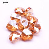 10mm Heart-shaped Glass Diamond Crystal Beads Rhinestones 10 pcs/lot