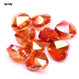 10mm Heart-shaped Glass Diamond Crystal Beads Rhinestones 10 pcs/lot