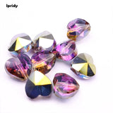 10mm Heart-shaped Glass Diamond Crystal Beads Rhinestones 10 pcs/lot