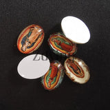 10pcs Colorful Town City House Oval Shape Glass Cabochons Beads