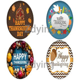10pcs Colorful Town City House Oval Shape Glass Cabochons Beads