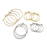 50pcs Stainless Steel Earring Wires Beading Hoop for DIY Ear Jewelry