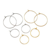 50pcs Stainless Steel Earring Wires Beading Hoop for DIY Ear Jewelry