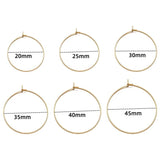 50pcs Stainless Steel Earring Wires Beading Hoop for DIY Ear Jewelry