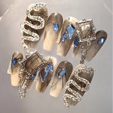 Red/Denim Crystal Rhinestones 3D Nail Art DIY Decoration
