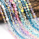 Devil Eye Crystal Beads Flat Round Loose Stone Beads 6/8/10mm
