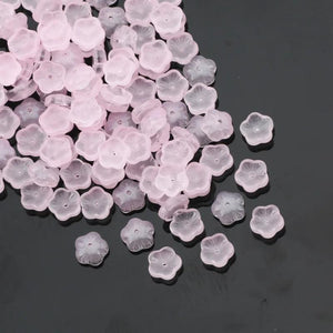 10mm Pink Flower Czech Crystal Beads Spacer Glass Beads DIY Jewelry Making
