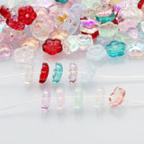 10mm Pink Flower Czech Crystal Beads Spacer Glass Beads DIY Jewelry Making