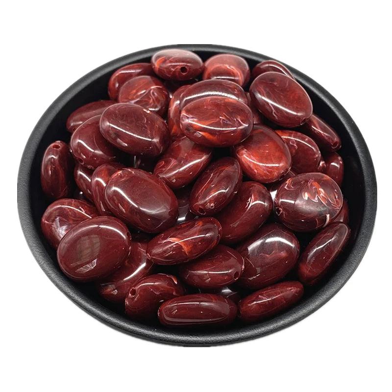 15x19mm Acrylic Oval Shape Beads for Jewelry Making DIY