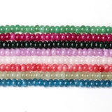 6x4mm Multicolor Rondelle Jade Angelite Spacer Beads 15''