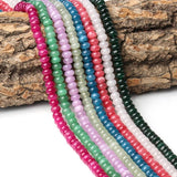 6x4mm Multicolor Rondelle Jade Angelite Spacer Beads 15''