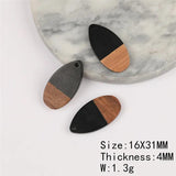 6pcs Wood & Resin Earring Findings DIY Pendants Charms Hand Made