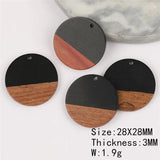 6pcs Wood & Resin Earring Findings DIY Pendants Charms Hand Made