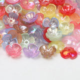 200pcs Mixed Color 10mm Tripetal Flower Flatbacks DIY Embellishments