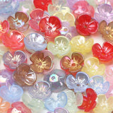 200pcs Mixed Color 10mm Tripetal Flower Flatbacks DIY Embellishments