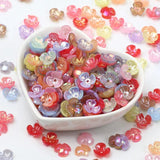 200pcs Mixed Color 10mm Tripetal Flower Flatbacks DIY Embellishments