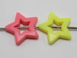 30 Pastel Acrylic Star Beads 27mm Jewelry Making
