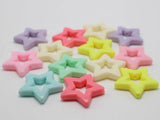 30 Pastel Acrylic Star Beads 27mm Jewelry Making