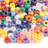 AB Plated Dreadlock Large Hole Acrylic Beads for Jewelry Making
