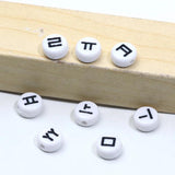 4x7mm Flat Round Acrylic Letter Beads for Jewelry Making
