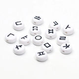 4x7mm Flat Round Acrylic Letter Beads for Jewelry Making