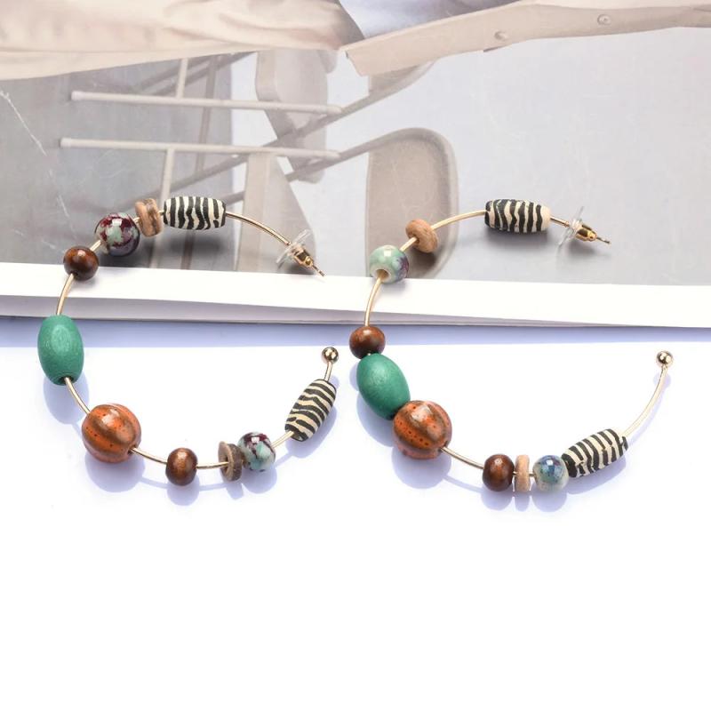 Bohemian Ethnic Circle Round Earring Vintage Beads Jewelry Gift