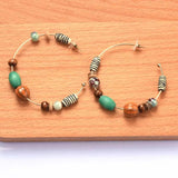 Bohemian Ethnic Circle Round Earring Vintage Beads Jewelry Gift