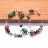Bohemian Ethnic Circle Round Earring Vintage Beads Jewelry Gift