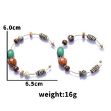 Bohemian Ethnic Circle Round Earring Vintage Beads Jewelry Gift