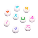 100pcs 7MM Mixed Letter Beads Round Shape for Jewelry Making DIY Bracelet