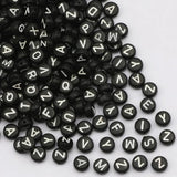 100pcs 7MM Mixed Letter Beads Round Shape for Jewelry Making DIY Bracelet