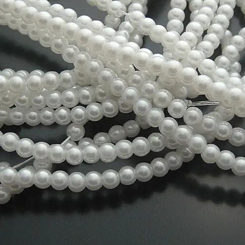 Glass Dyeing Round Pearls Beads Jewelry Findings